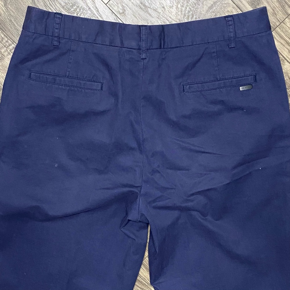 Ted Baker London Men’s Flat Front Navy Blue Chino Pants Size 34x32 - Picture 6 of 10